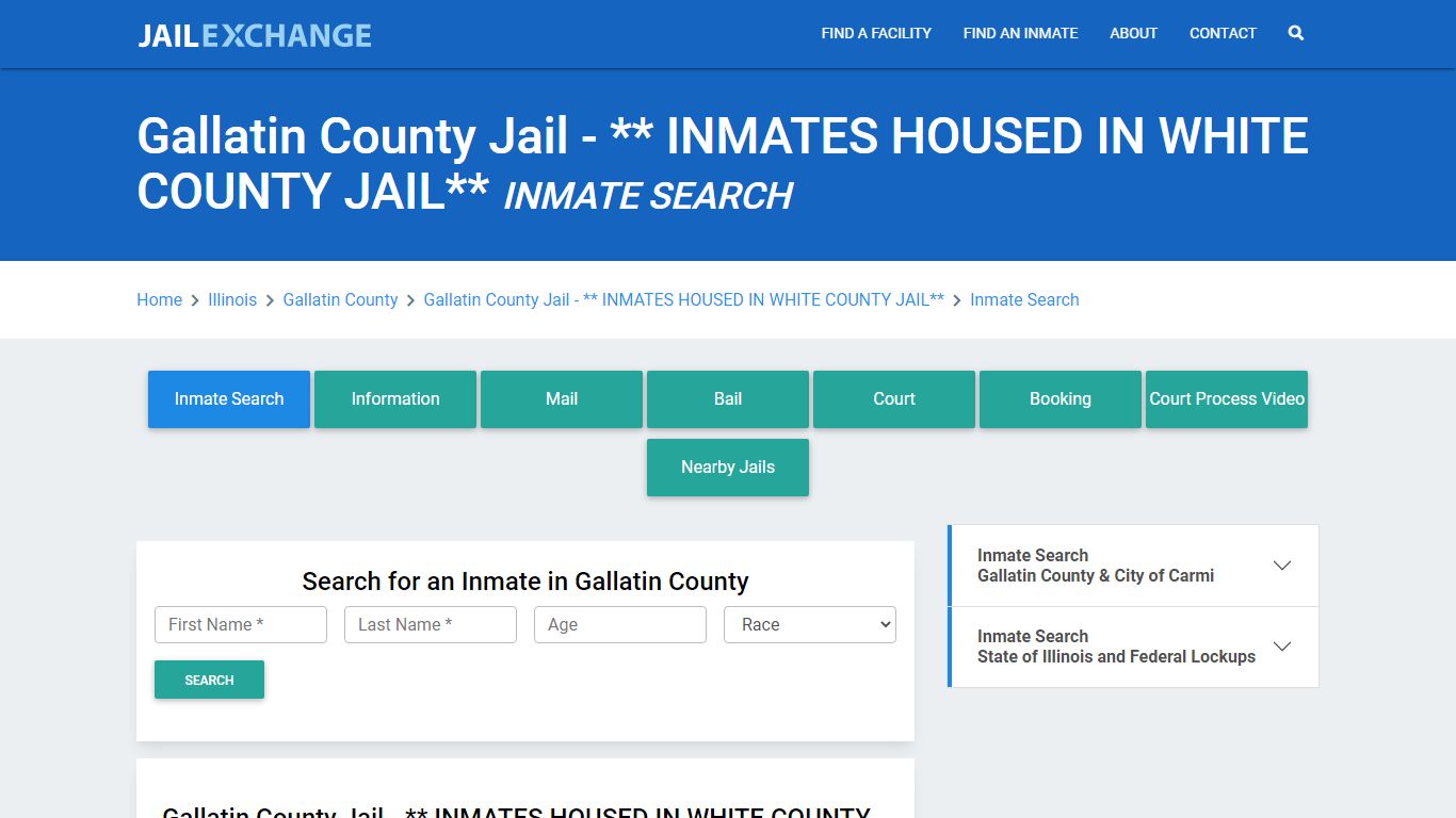 Gallatin County Jail - ** INMATES HOUSED IN WHITE COUNTY JAIL**, IL ...